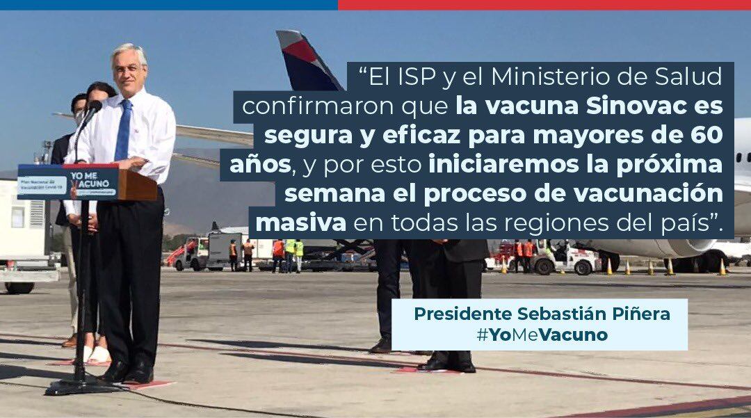 Chile iguala, en los últimos días, a los Estados Unidos en la cantidad de vacunados diarios.