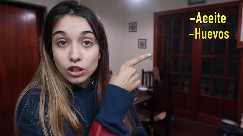 El día que María Becerra compartió un tutorial de cocina en YouTube