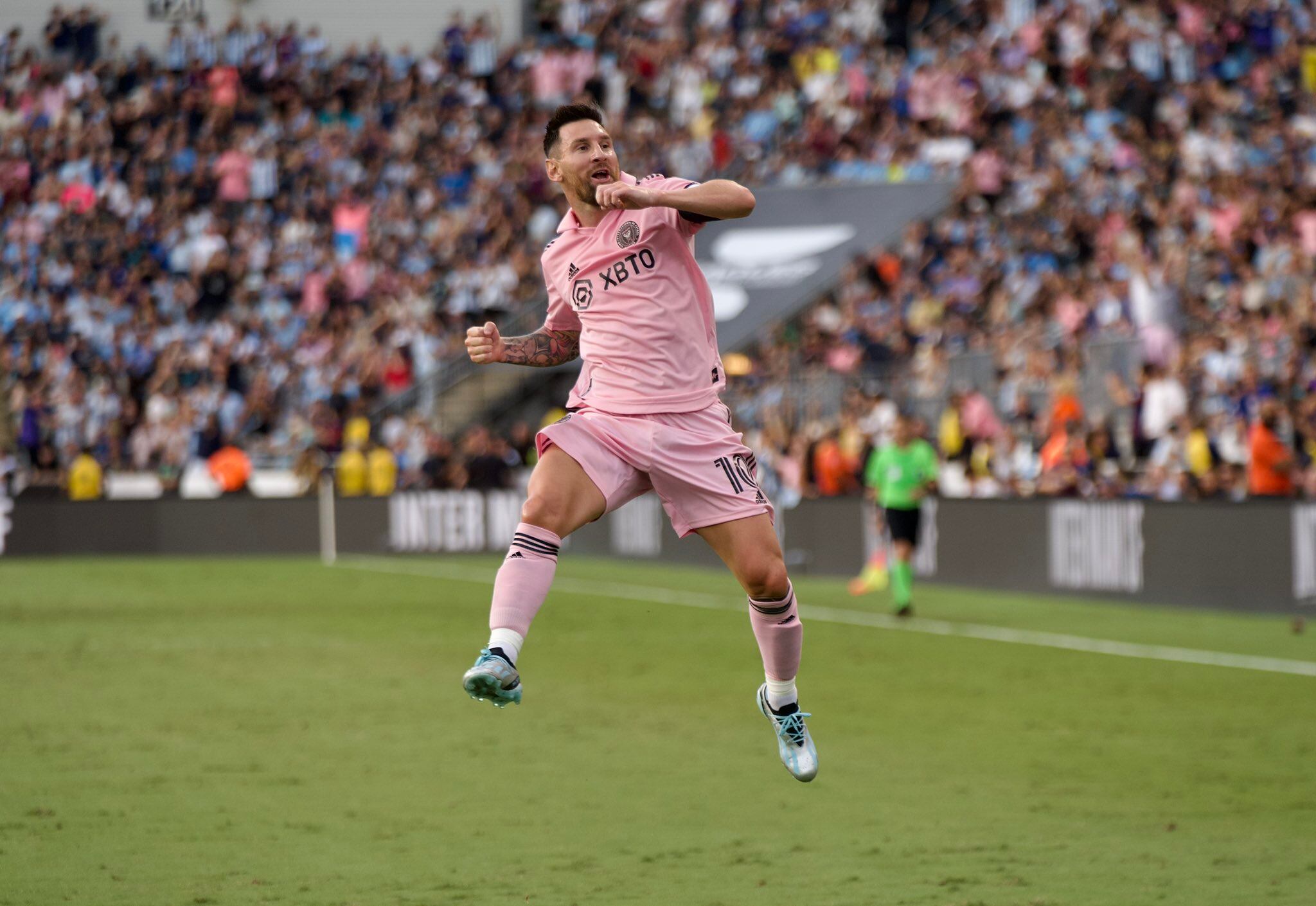 Lionel Messi celebra el 2-0 de Inter Miami. (Prensa MLS).