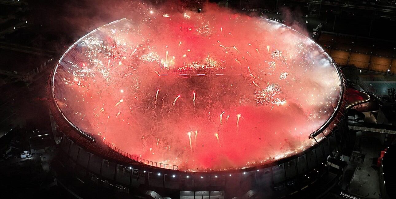 El recibimiento en el Monumental para el partido entre River Plate y Atlético Mineiro