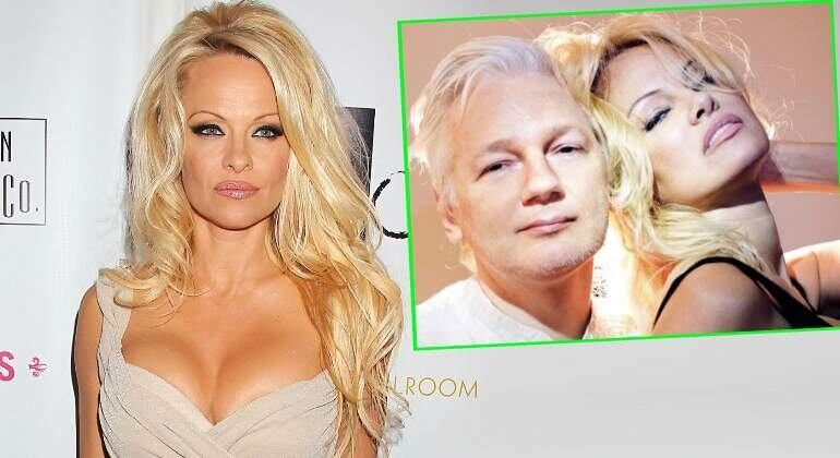 Pamela Anderson y Assange protagonizaron una sesión juntos para The Hollywood Reporter.