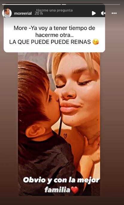 Morena Rial con su hijo