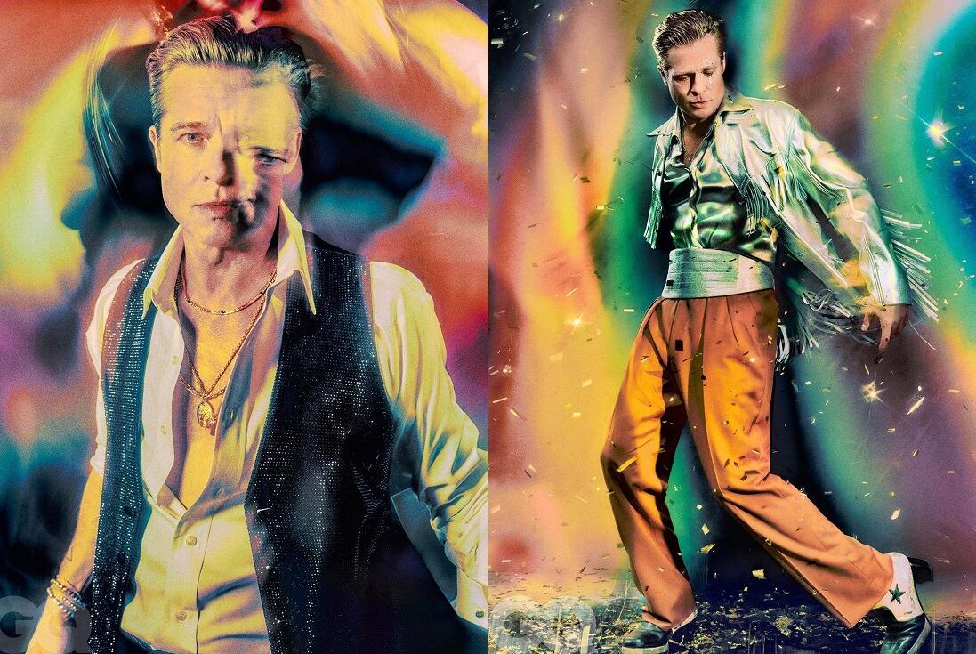 Brad Pitt en la revista GQ de julio/agosto 2022. (Instagram).