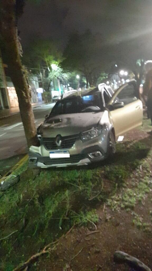 Posadas: una mujer terminó herida luego de chocar contra un árbol.