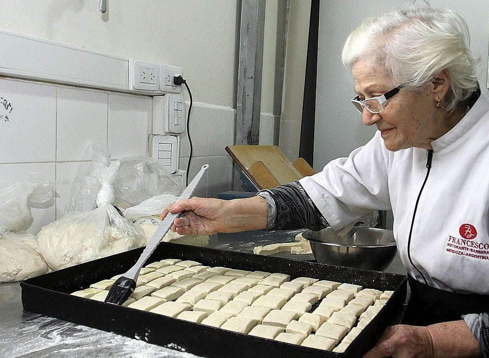 María Teresa en la cocina de Francesco.