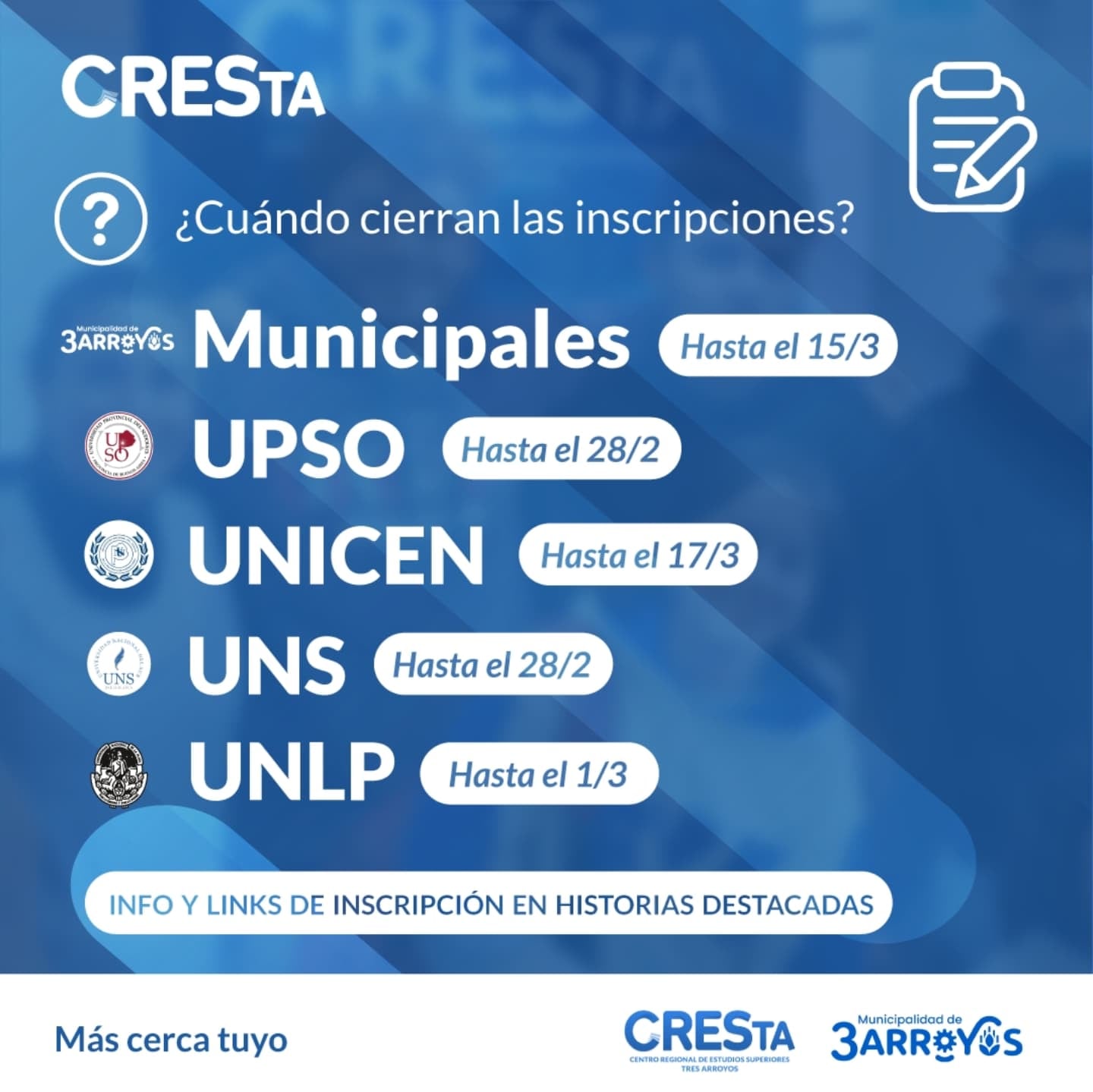 Cresta: Inscripciones abiertas para las becas 2025