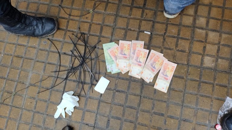 El asesino fue detenido con un botín de 8 mil pesos. Foto: 0221.