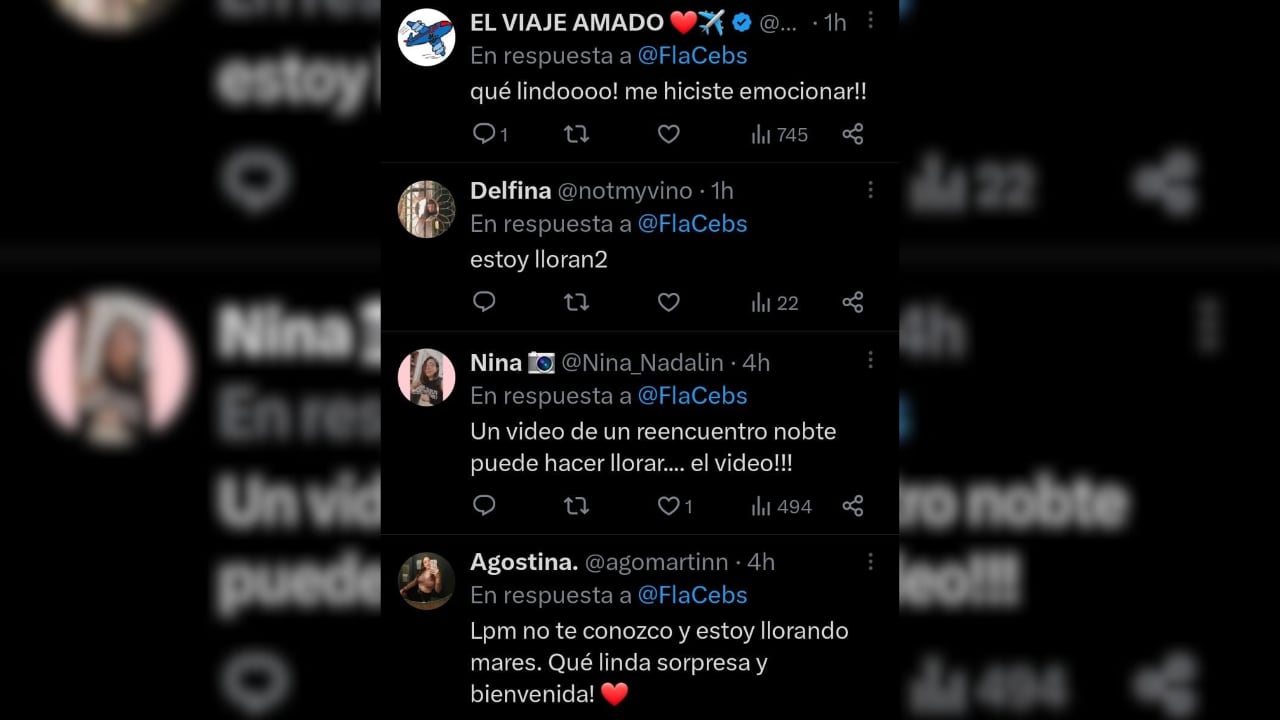 Una mendocina volvió a la provincia después de mucho tiempo, sorprendió a su familia y emocionó a todos en las redes