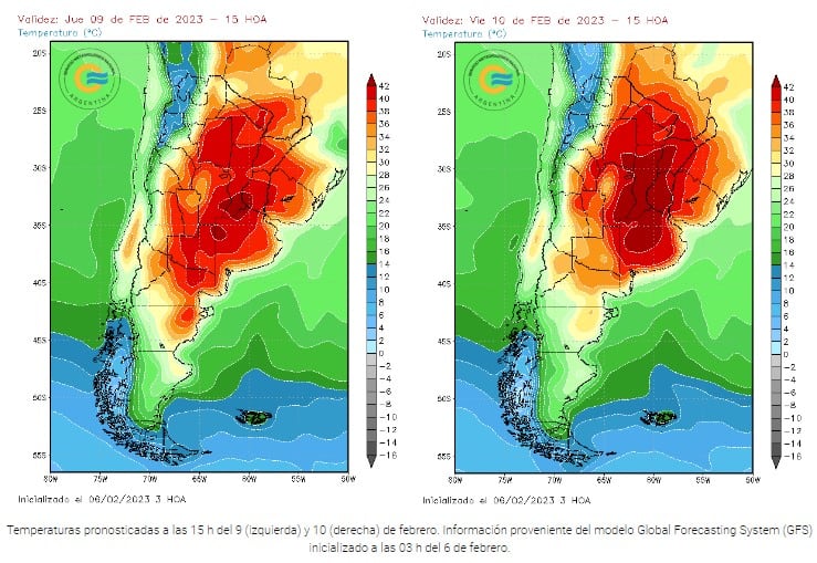 La ola de calor que llegará a Corrientes los días 9 y 10 de febrero.