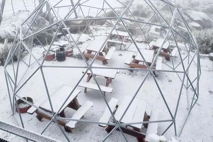 Sierras. Sábado nevado en las Altas Cumbres.