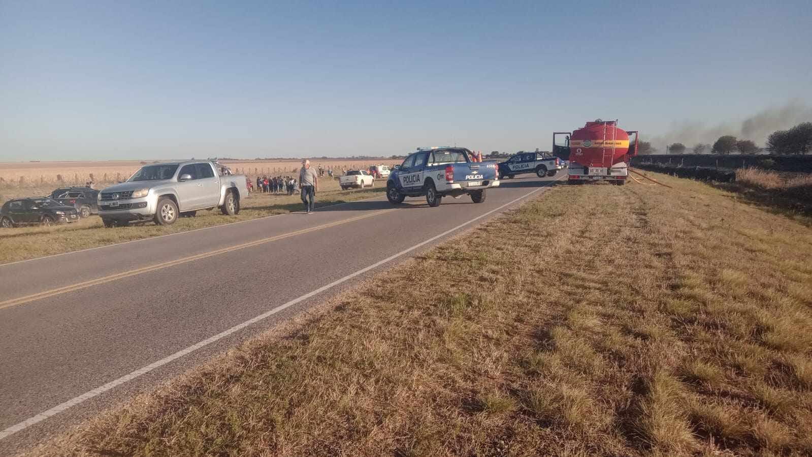 Choque entre Despeñaderos y Monte Ralo. 5 muertos de río tercero y uno de Despeñaderos Ambos vehículos se incendiaron