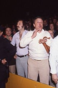 Luis María Bonini (con bigotes) junto a su gran amigo, León Najnudel.