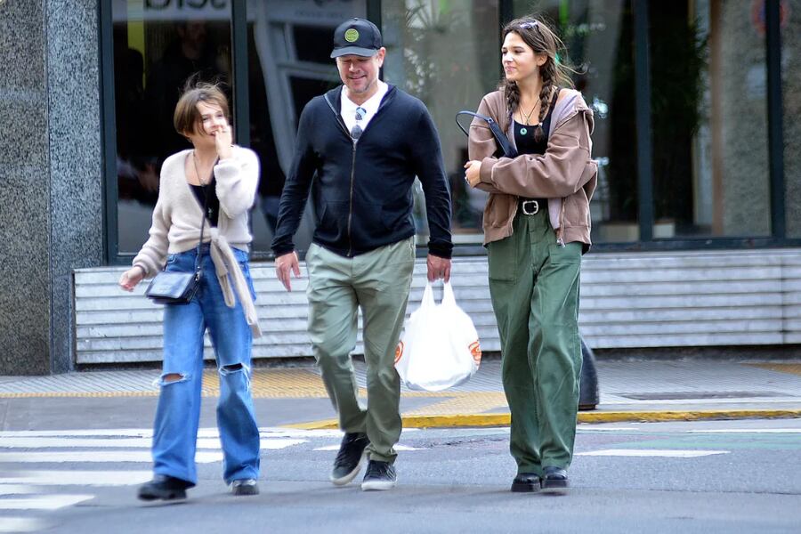 El actor Matt Damon visitó argentina con toda su familia.