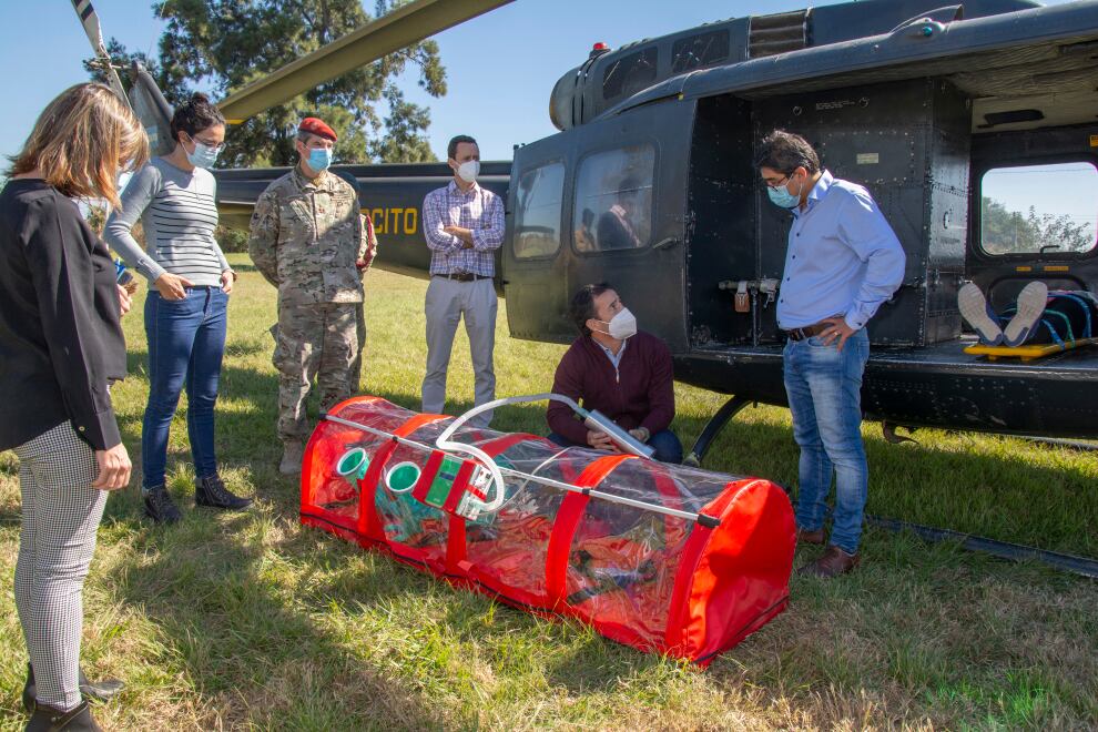 Despliegan un nuevo Hospital Modular de Campaña del Ejército Argentino.