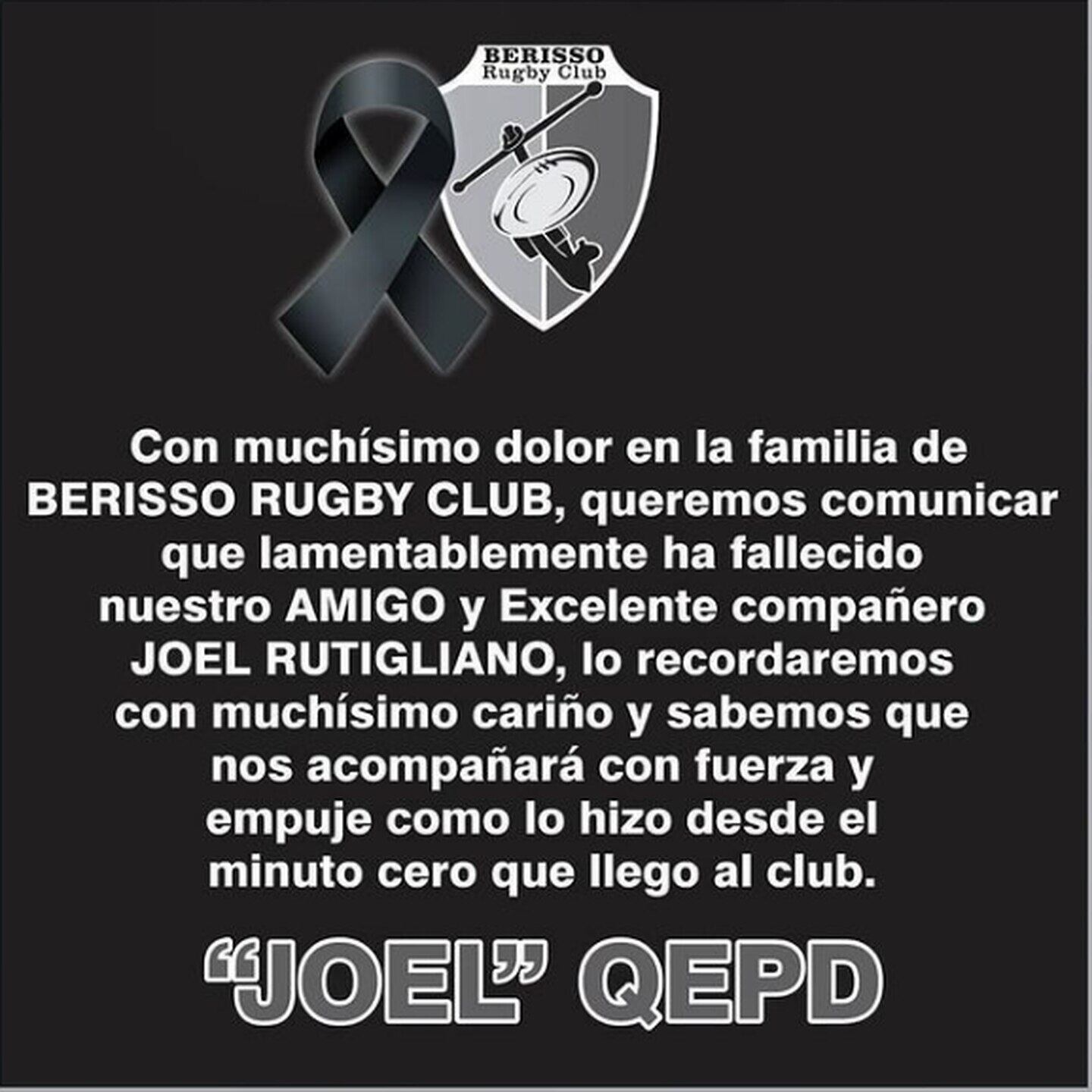 Murió por coronavirus un jugador del Berisso Rugby Club