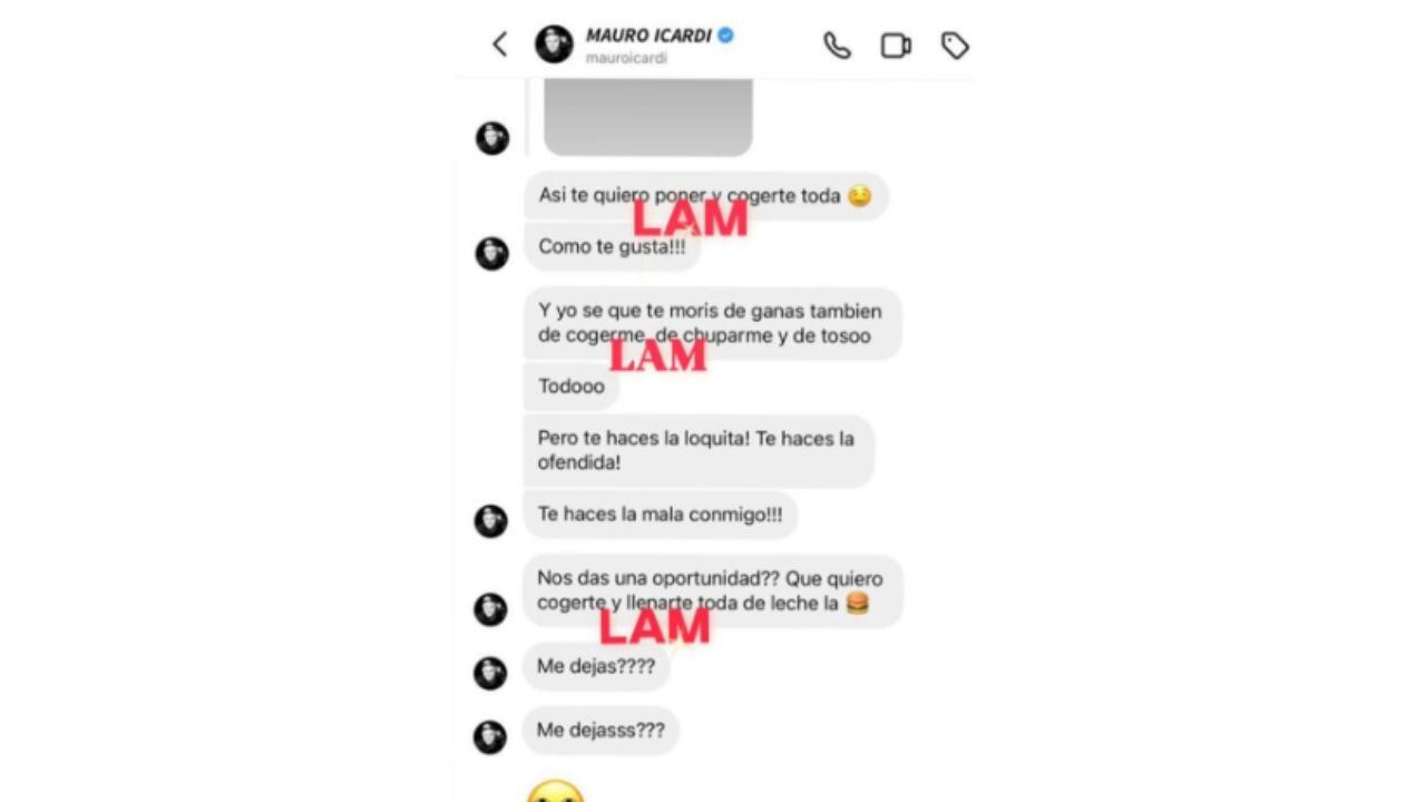 Los mensajes de Mauro Icardi a Wanda Nara.