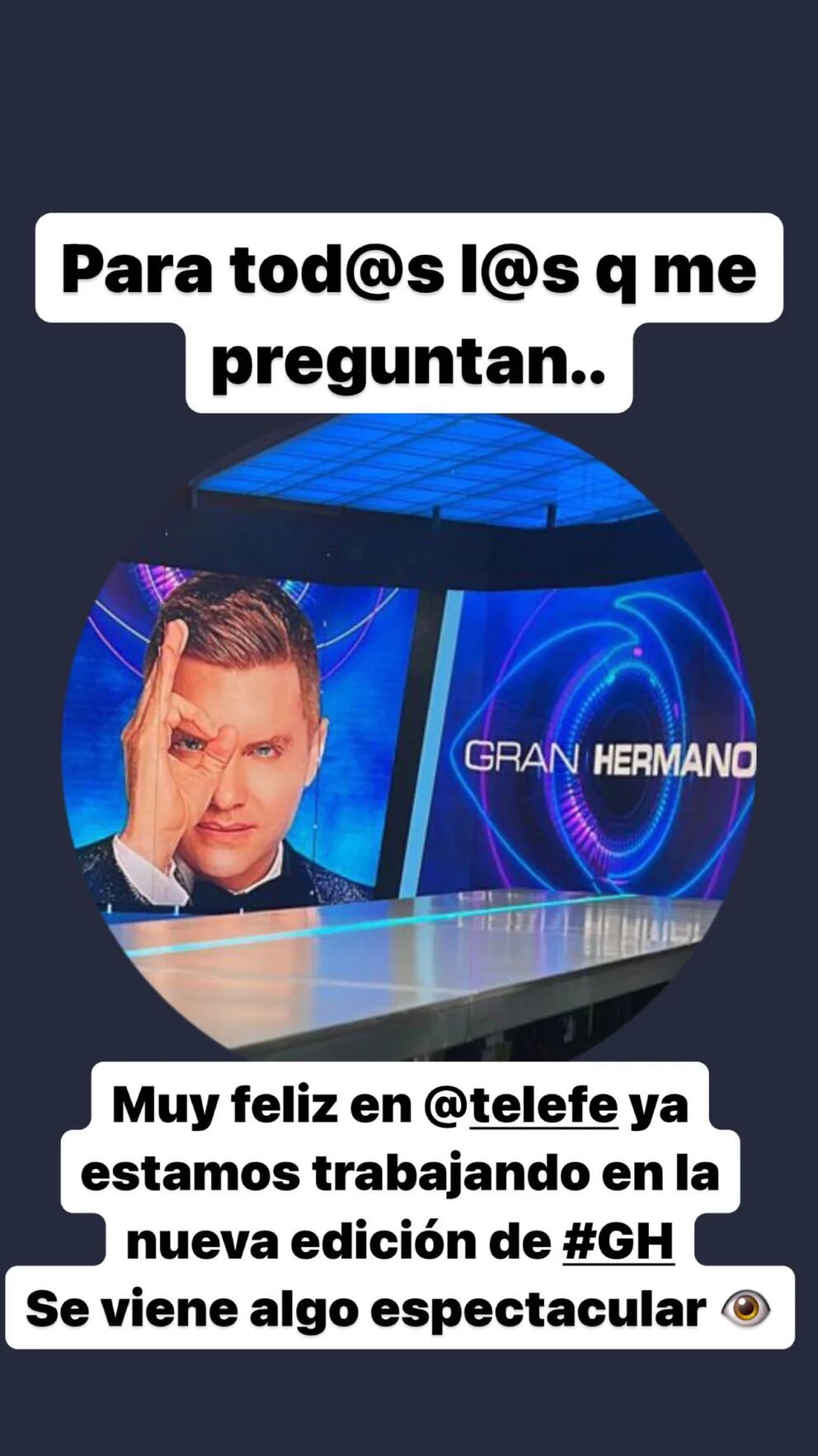 Santiago del Moro aclara su futuro en Gran Hermano.