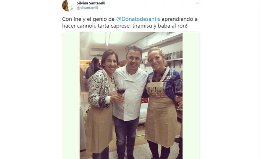 Santarelli generó polémica en las redes por tener conocimientos de pastelería.