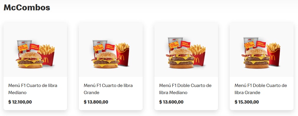 Qué trae el combo de McDonald’s en colaboración con Fórmula 1: precios de la edición limitada para Argentina