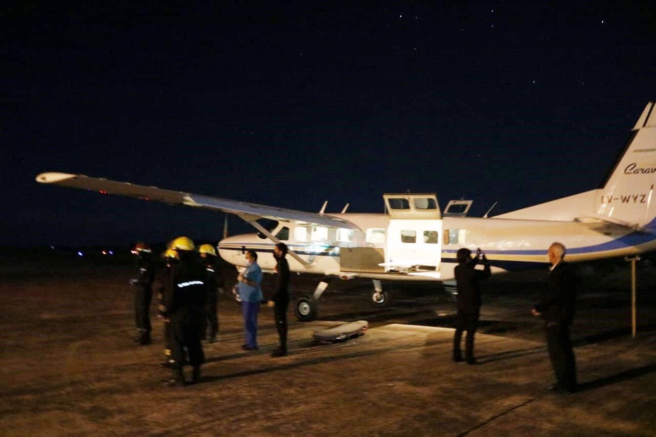 Trasladan a un tresarroyense en un vuelo sanitario