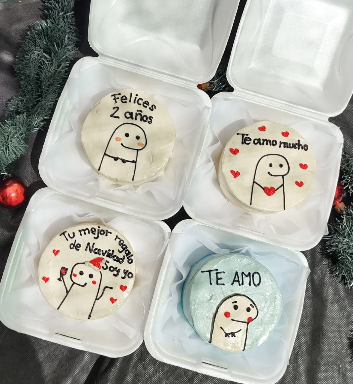 Así son algunas de las lunchbox que hacen por pedido, en este caso tienen uno de los memes más vistos en este estilo de cake.