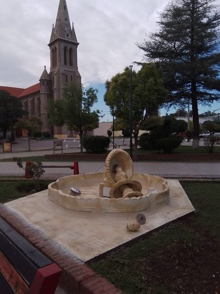 Vandalizaron una fuente previo a su inauguración en Santa Rosa del Conlara, San Luis