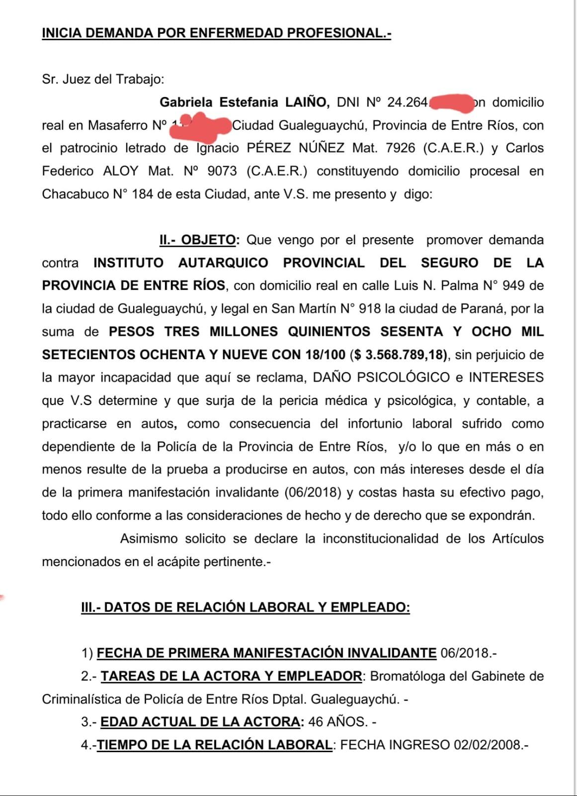 Causa Nahir Galarza/ perito arrepentida/ Crédito: