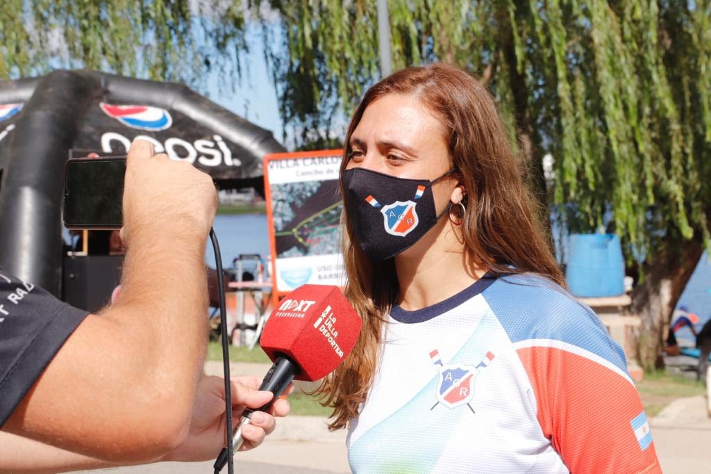 Yanina Flandín, flamante presidenta de la Asociación Cordobesa de Remo de Villa Carlos Paz.