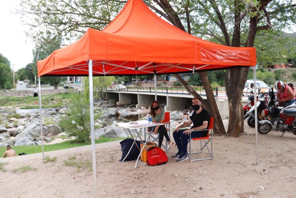 Uno de los puestos ubicado en un balneario de la ciudad.