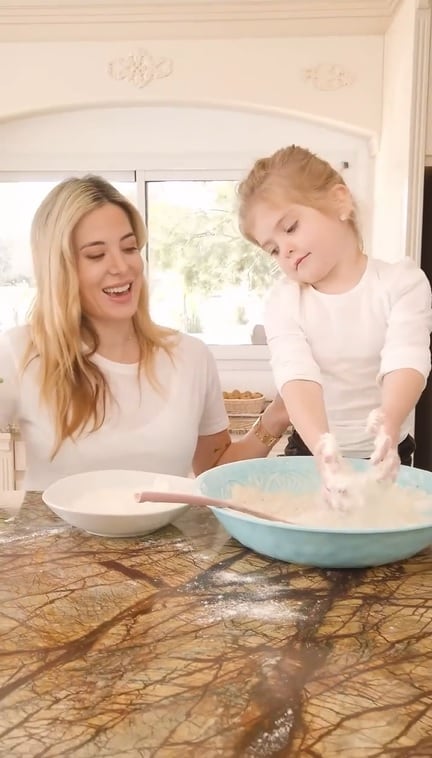 Jesica Cirio y Chloe cocinaron juntas