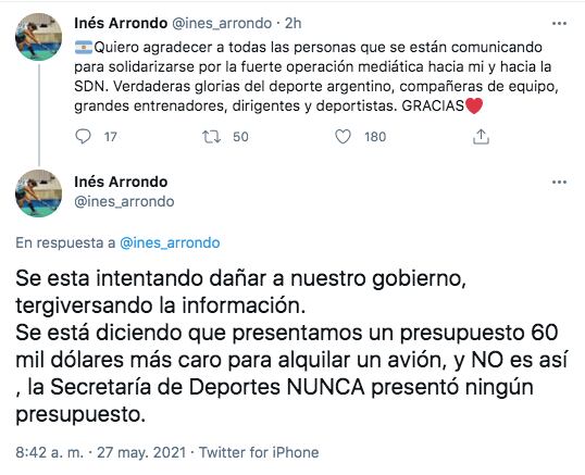 Inés Arrondo apuntó contra el COA y el Enard.