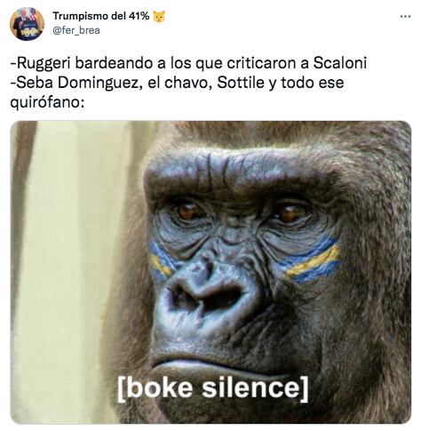 Los memes del enojo de Oscar Ruggeri.