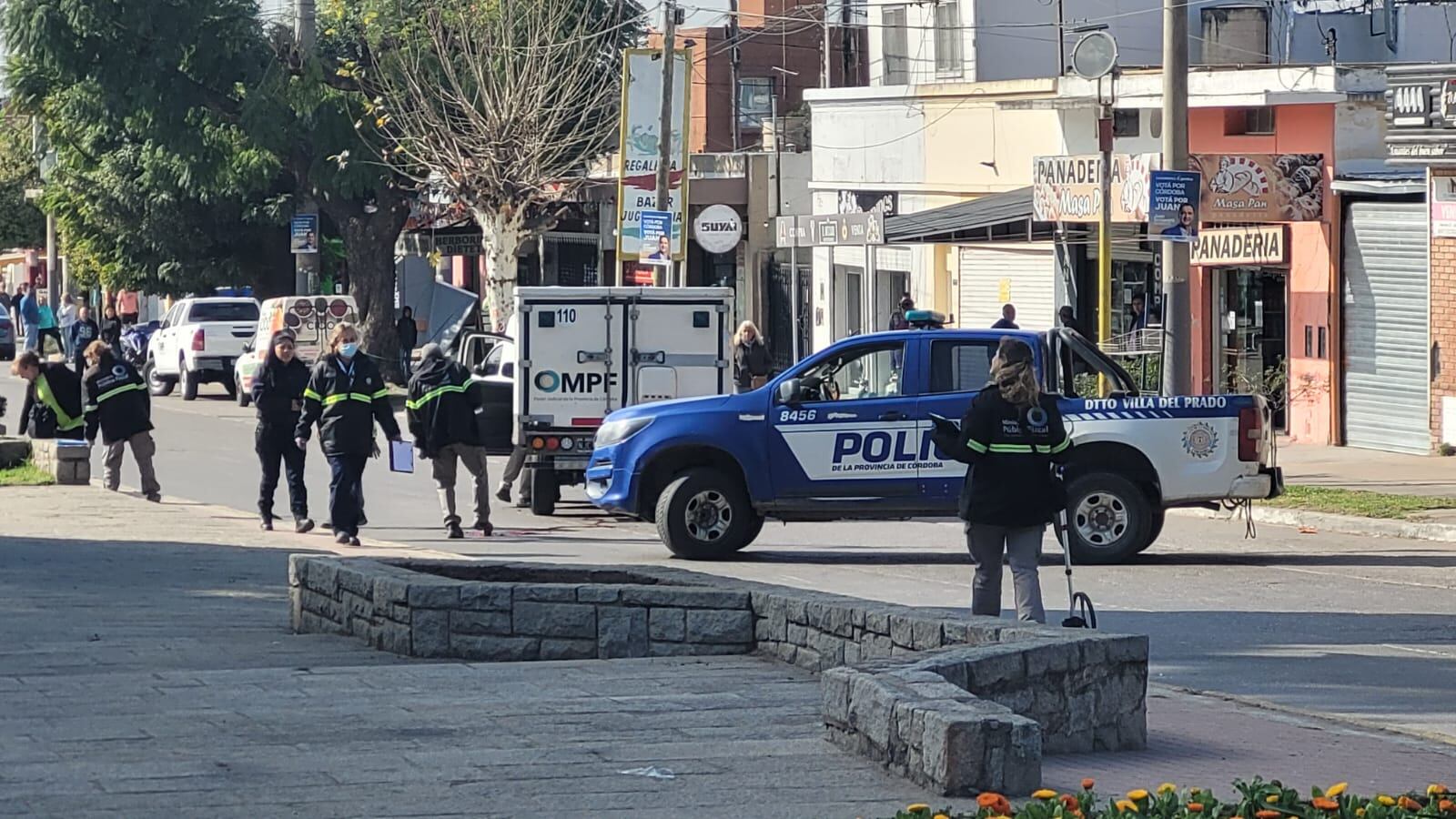 Policía Judicial trabaja en la zona del incidente.