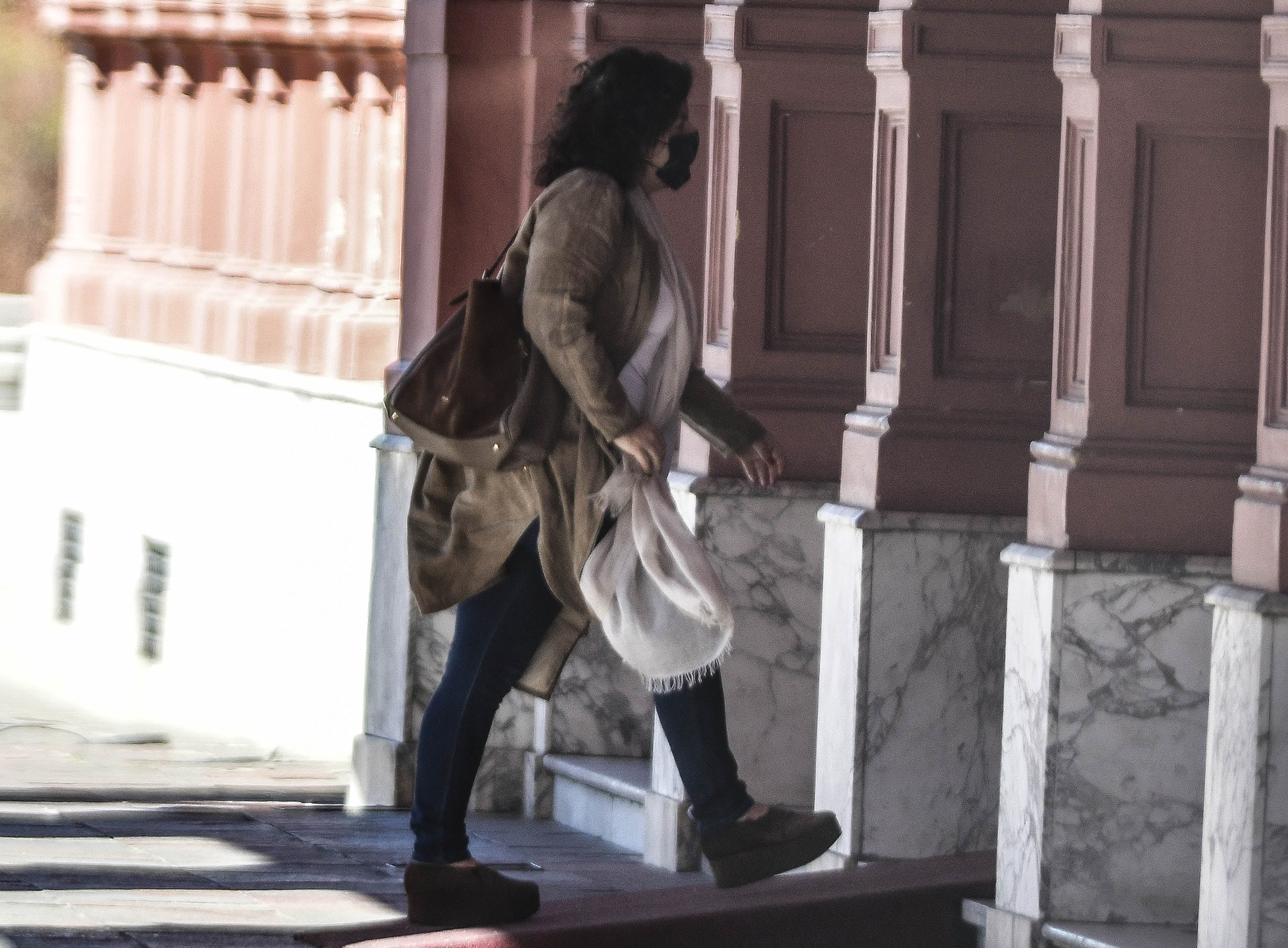 Carla Vizzotti ingresando a Casa Rosada.