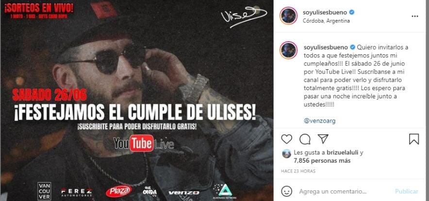 El cuartetero hará un streaming para festejar su  cumpleaños.