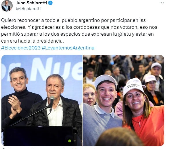 Juan Schiaretti competirá en octubre para ser presidente.