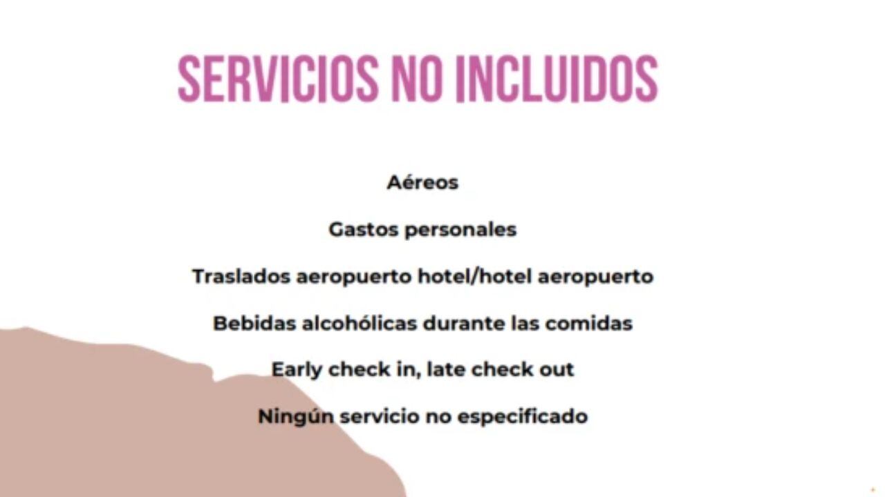 Los servicios que no incluyen los tours de Stephanie Demner.