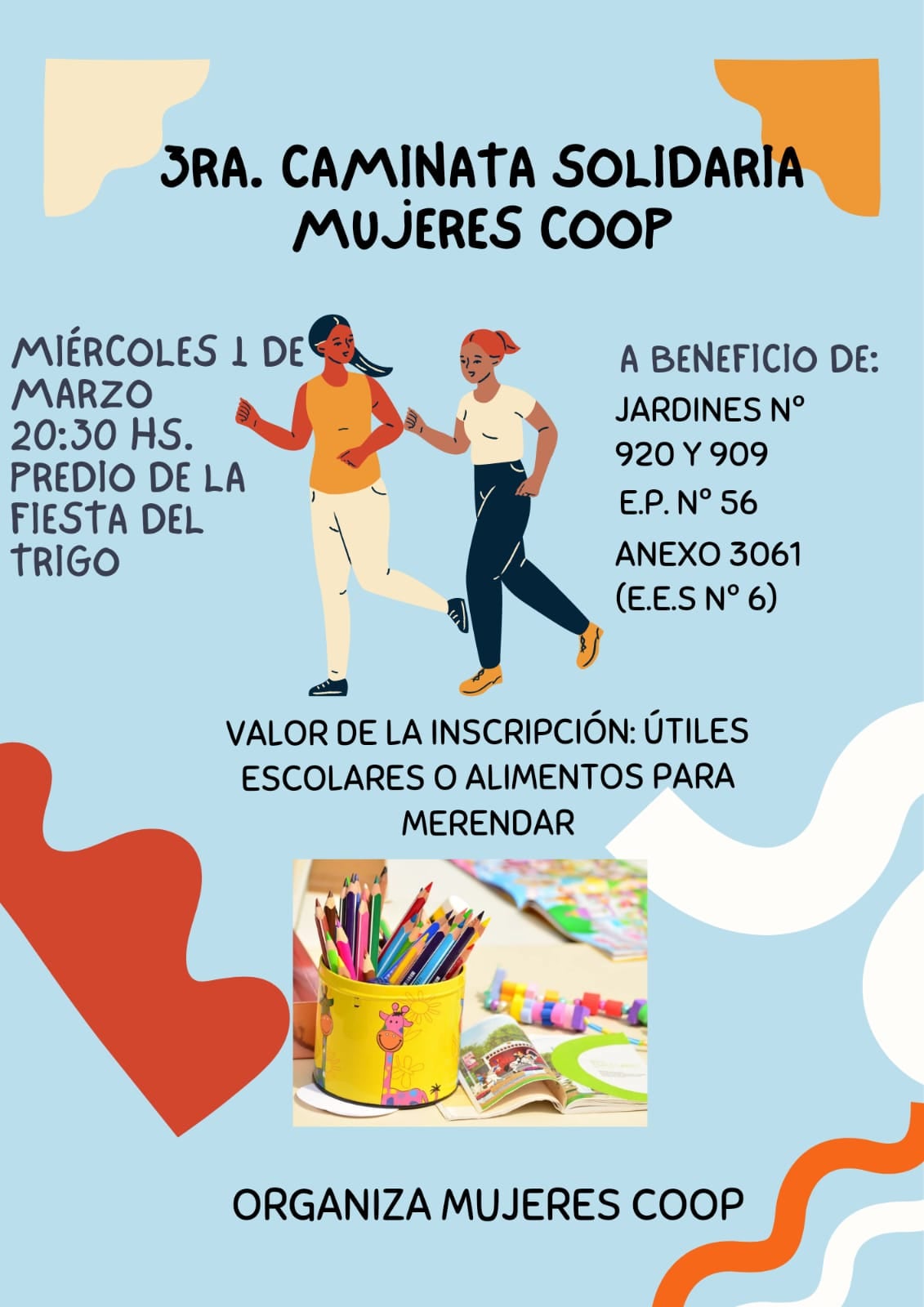 Se viene la 3era Caminata Solidaria de las Mujeres Coop de Tres Arroyos