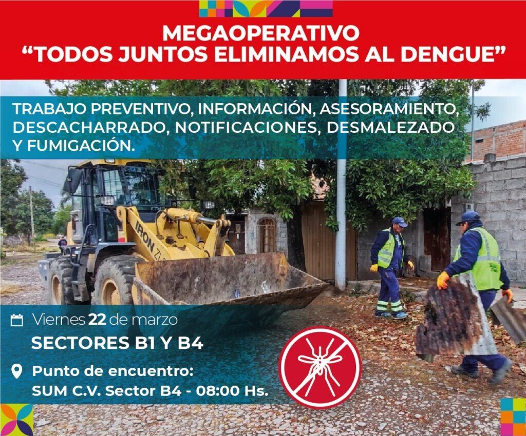 Organismos públicos municipales y provinciales trabajarán en estos días en Ato Comedero junto a entidades civiles promoviendo la lucha contra el mosquito transmisor del dengue.