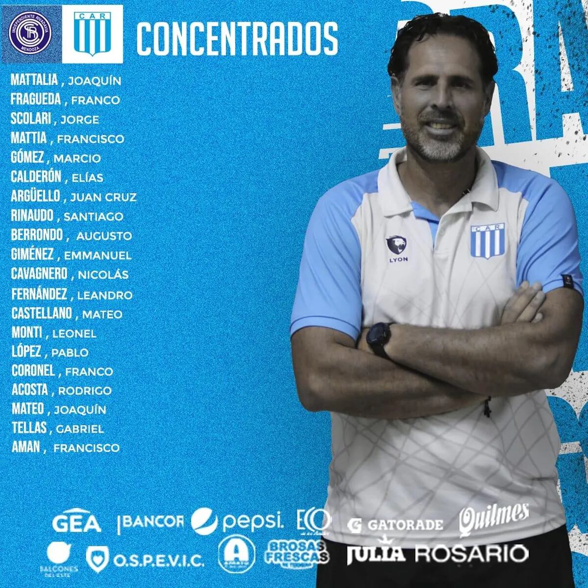 La lista de concentrados de Racing de Córdoba