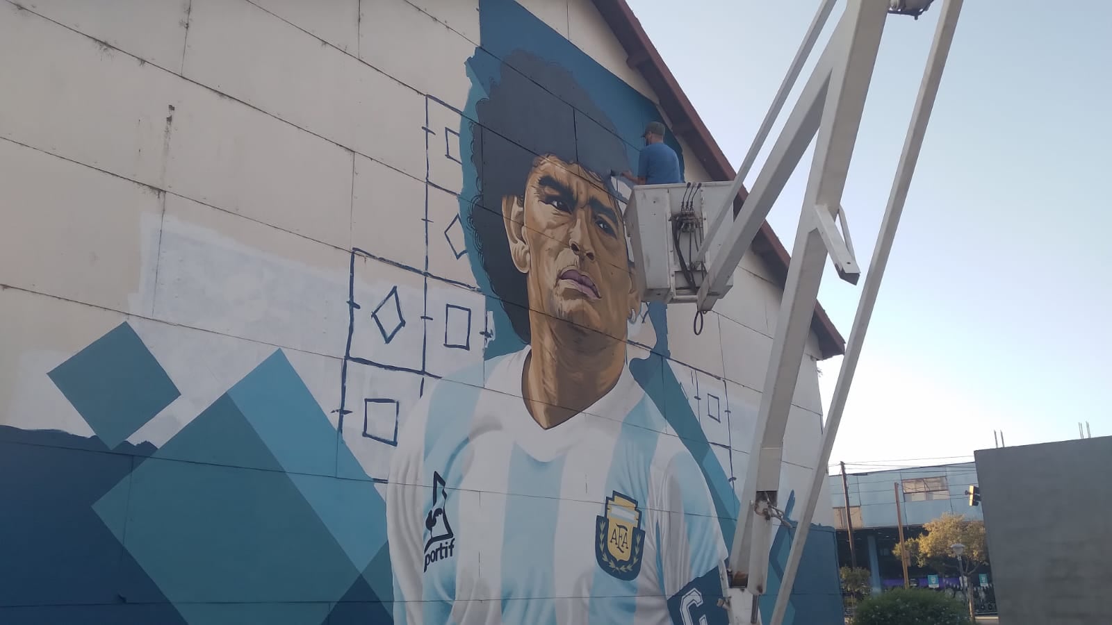 Mural Diego Maradona en Arroyito