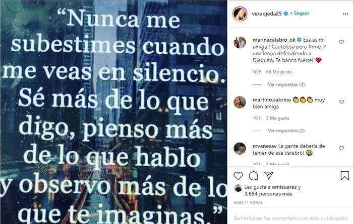 El enigmático mensaje que publicó la madre de Dieguito Fernando.