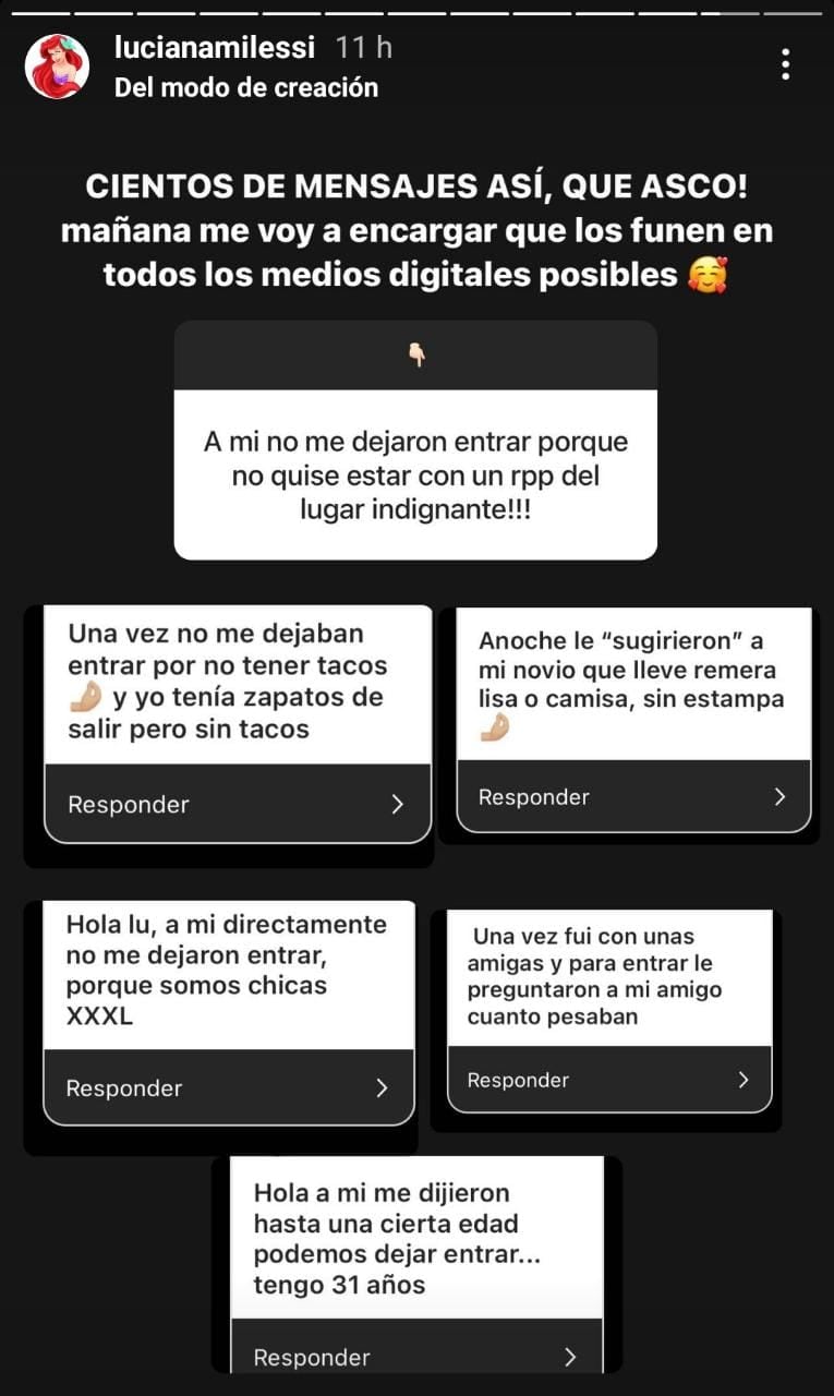 Los testimonios que compartió Luciana Milessi en su cuenta de Instagram.