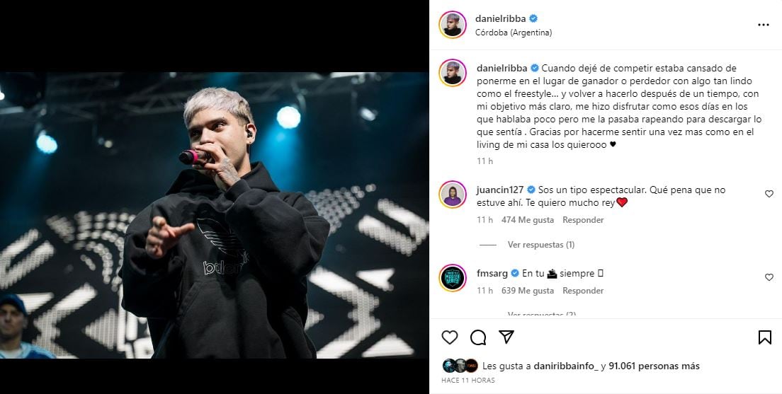 Dani Ribba habló sobre su regreso a las batallas de freestyle: “Cuando dejé de competir estaba cansado de…”