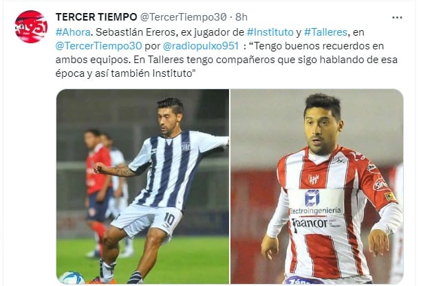 Sebastián Ereros, ex Talleres e Instituto, dirigirá a Atenas en el Federal A.