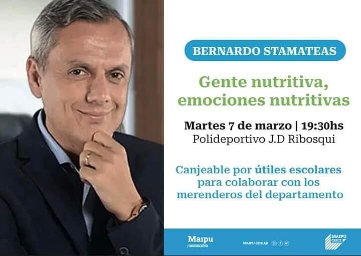 Bernardo Stamateas, con su conferencia “Gente nutritiva, emociones nutritivas”.