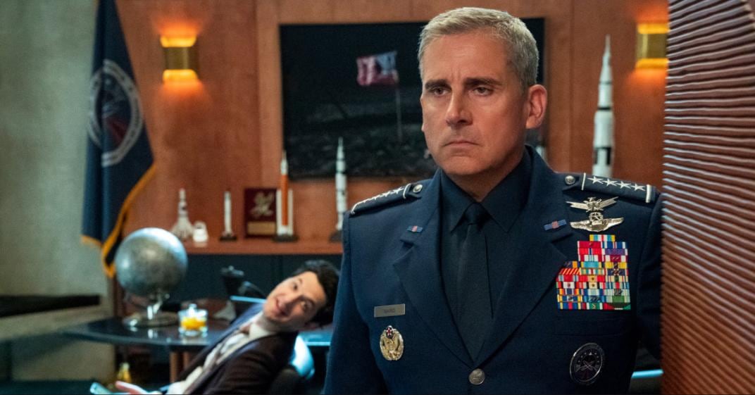 Steve Carell, John Malkovich y Lisa Kudrow, algunas de las figuras presentes en "Fuerza espacial". Fotos: Netflix