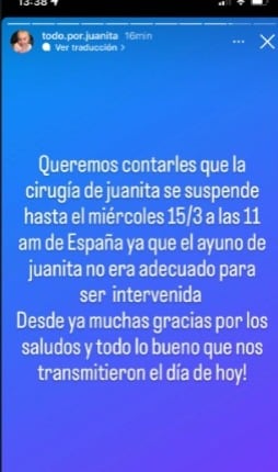 La operación de la niña mendocina fue postergada para el 15 de marzo