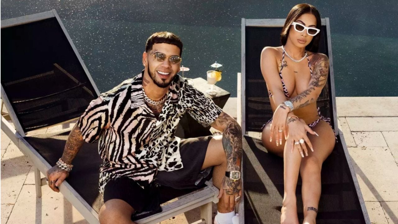 Yalin y Anuel AA en su casa de Miami.