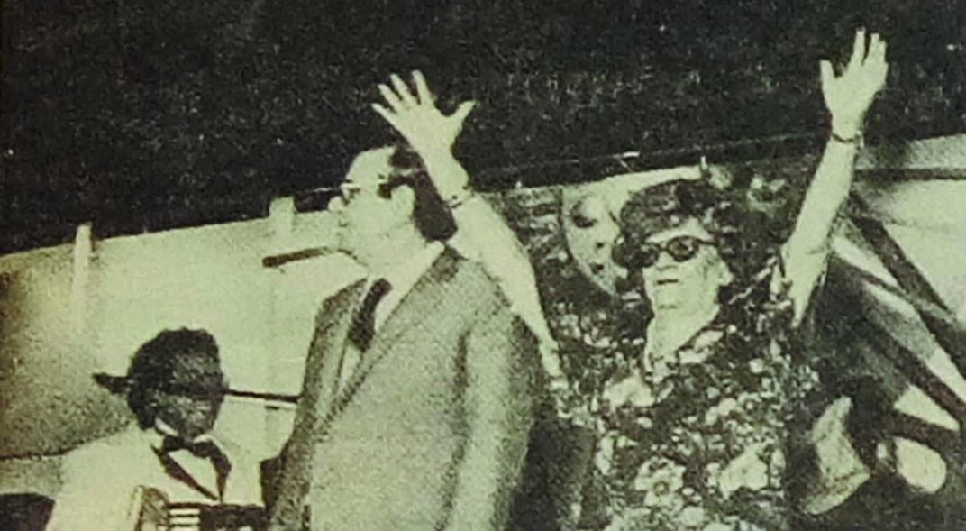 Histórico debut. Miguel Gelfo y Leonor Marzano en la Plaza Próspero Molina (foto de archivo).